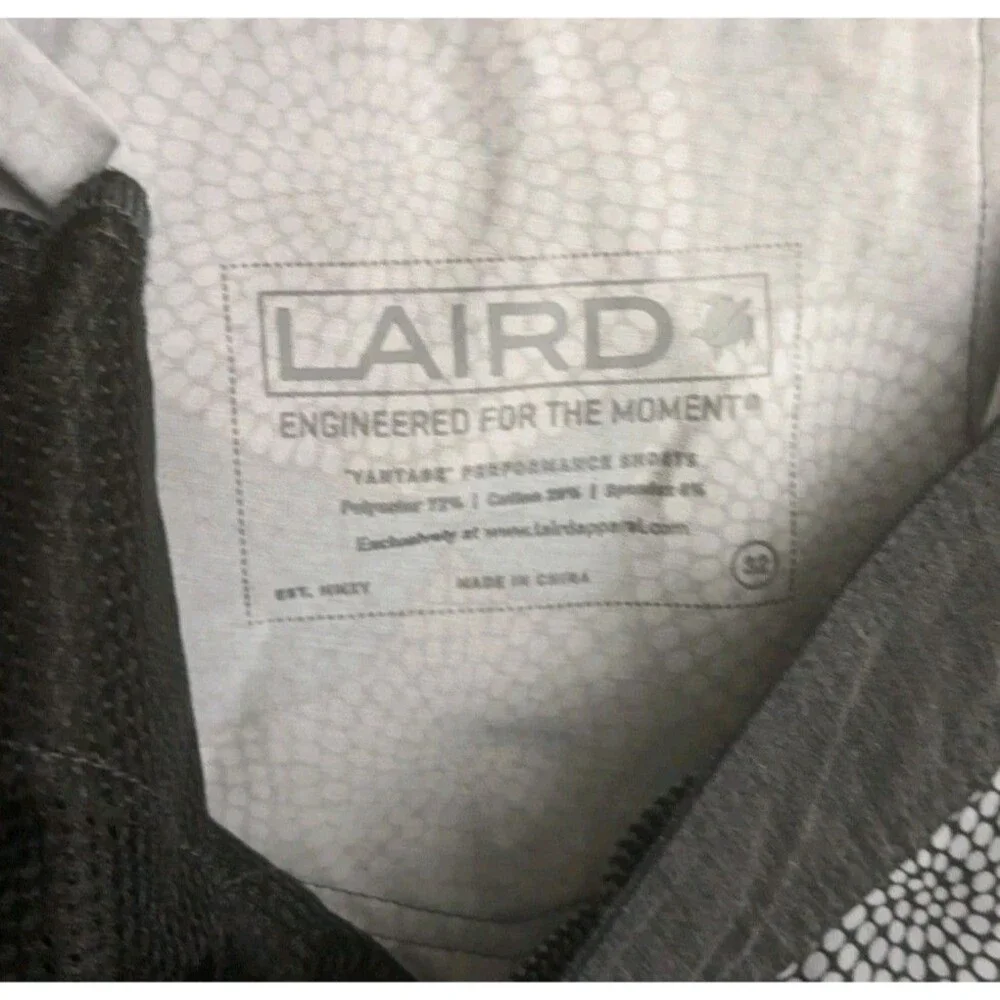 Laird Classic Boarshort Limited Edition Swim Trunks Men 32 Swimwear Swirl Gray